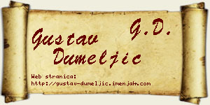 Gustav Dumeljić vizit kartica